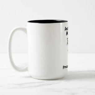 Bicolor Taza de café de dos tonos Caffeine Fuel Quirky Tom