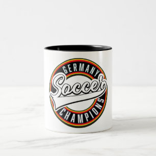 Bicolor Taza de café de dos tonos Campeones de fútbol de B