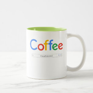 Bicolor Taza de café de dos tonos Coffee Googled
