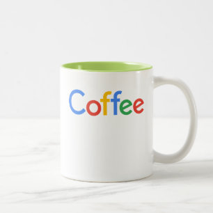 Bicolor Taza de café de dos tonos Coffee Googled