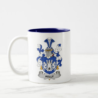 Bicolor Taza de café de dos tonos con escudo de armas de K