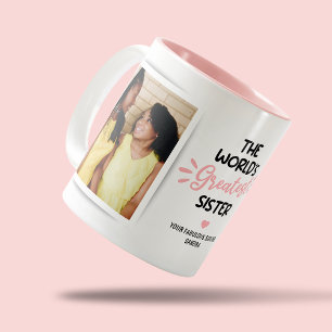 Bicolor Taza de café de dos tonos con foto de la mejor her