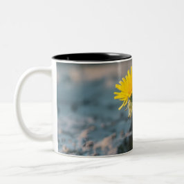 Bicolor Taza de café de dos tonos de diente de león resist