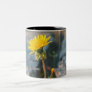 Bicolor Taza de café de dos tonos de diente de león resist