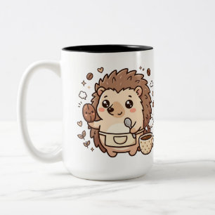 Bicolor Taza de café de dos tonos de frijol de erizo lindo
