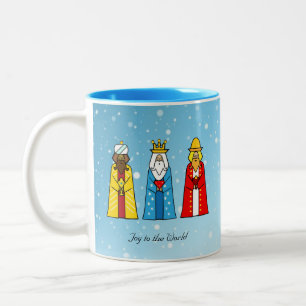 Bicolor Taza de café de dos tonos de los Tres Reyes Magos