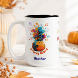 Bicolor Taza de café de dos tonos de otoño