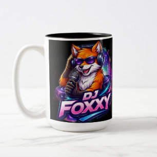Bicolor Taza de café de dos tonos DJ FOXXY 2