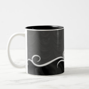 Bicolor Taza de café de dos tonos en blanco y negro