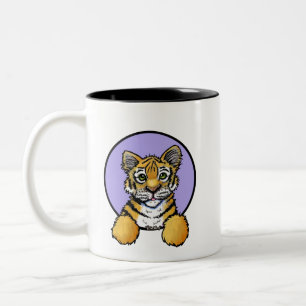 Bicolor Taza de café de dos tonos KiniArt Tiger