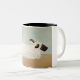 Bicolor Taza de café de dos tonos Ovejas (por Milton Avery
