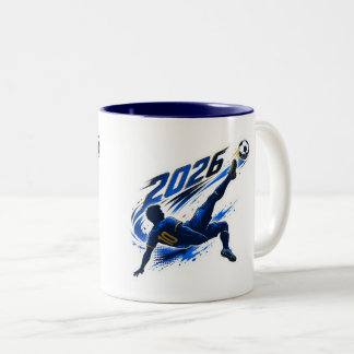 Bicolor Taza de café de dos tonos para jugador de fútbol d