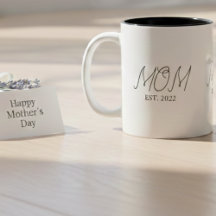 Taza de café de dos tonos regalo para mamá estable