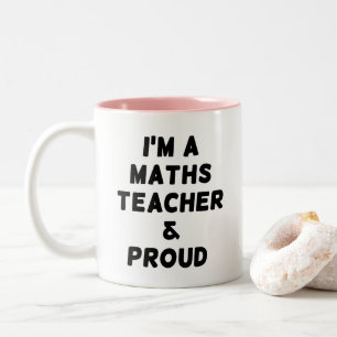 Bicolor Taza de café de dos tonos SOY PROFESOR DE MATEMÁTI