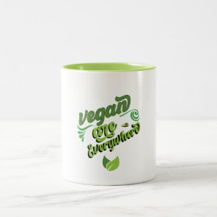 Bicolor Taza de café de dos tonos veganos-están-en-todas-p