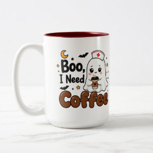 Bicolor Taza de café de enfermera espeluznante Kawaii Fant