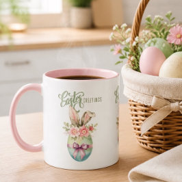 Bicolor Taza de café de Feliz Pascua