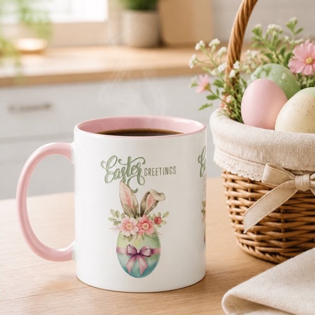 Bicolor Taza de café de Feliz Pascua (Subido por el creador)