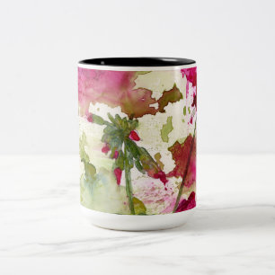 Bicolor taza de café de geranio