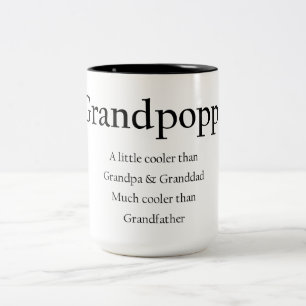 Bicolor Taza de café de Grandpoppa, poco refrigerador que
