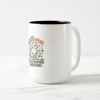Bicolor Taza de café de Grumpy Cat | No te estoy ignorando