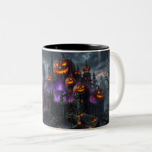 Bicolor Taza de café de Halloween
