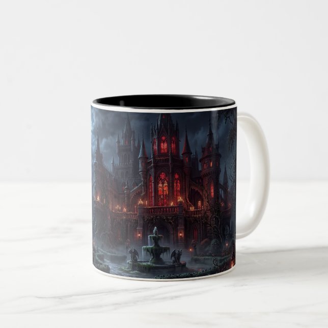 Bicolor Taza de café de Halloween (Anverso derecho)