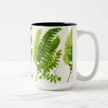 Taza de café de helecho botánico elegante - Verde