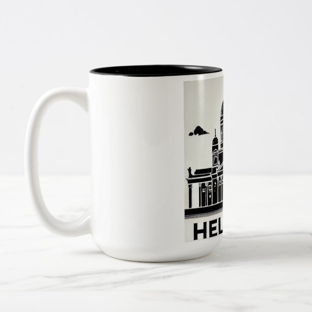 Bicolor Taza de café de Helsinki (Izquierda)