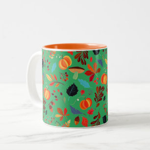 Bicolor Taza de café de hojas de otoño o elige color