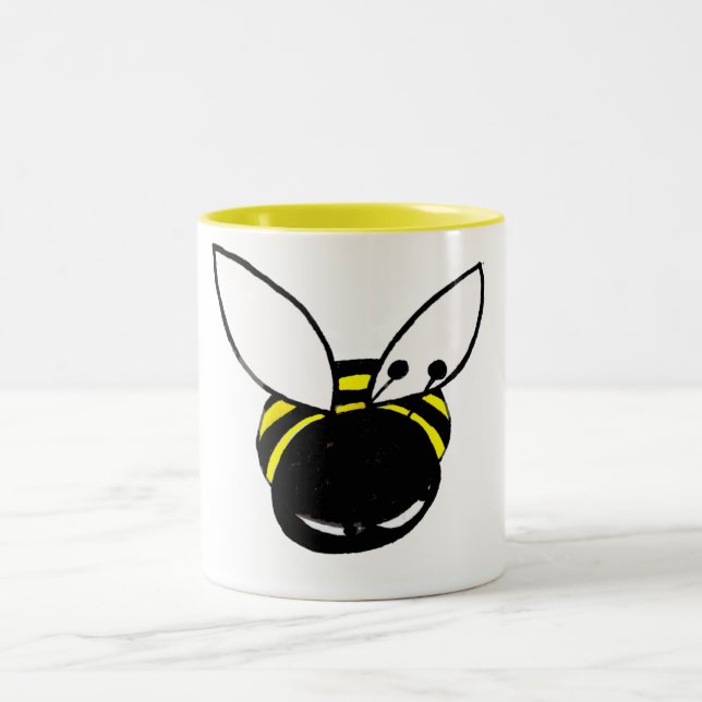 Bicolor Taza de café de la abeja (Centro)