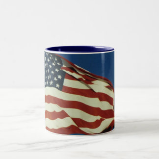 Bicolor Taza de café de la bandera americana