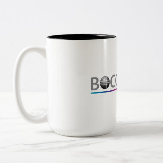 Bicolor Taza de café de la bola de Bocce (con acento del