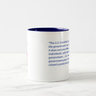 Bicolor Taza de café de la cita de Ayn Rand