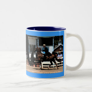 Bicolor Taza de café de la demostración del caballo
