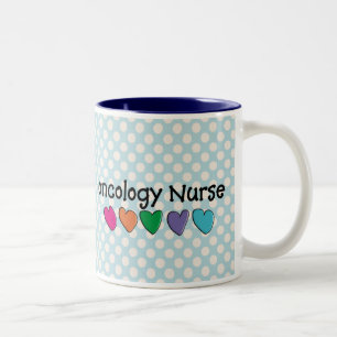 Bicolor Taza de café de la enfermera de la oncología