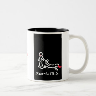 Bicolor Taza de café de la fricción del zombi