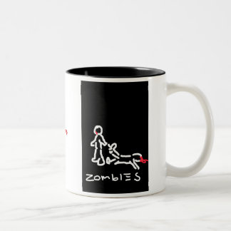 Bicolor Taza de café de la fricción del zombi