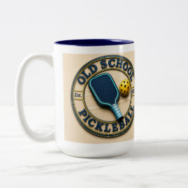 Bicolor Taza de café de la marca Old School Pickleball