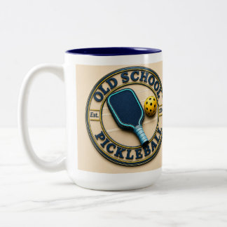 Bicolor Taza de café de la marca Old School Pickleball