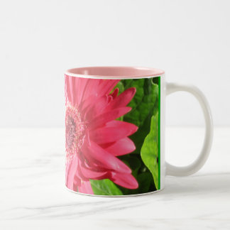 Bicolor Taza de café de la margarita de las rosas fuertes