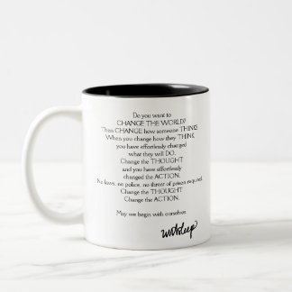 Bicolor taza de café de la Ojo-Estafa del unASLEEP, negra
