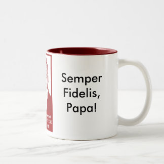 Bicolor Taza de café de la papá