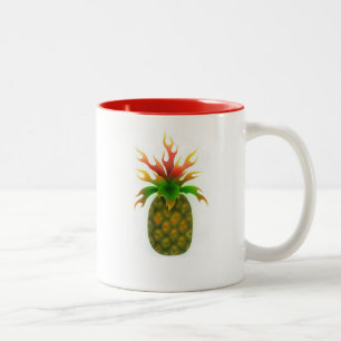Bicolor Taza de café de la piña