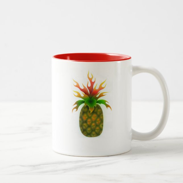 Bicolor Taza de café de la piña (Derecha)
