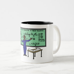 Bicolor Taza de café de la regla de las mujeres de la