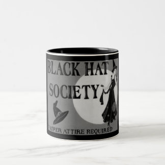 Bicolor Taza de café de la sociedad del gorra negro