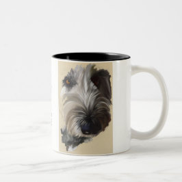 Bicolor Taza de café de Labradoodle - arte original
