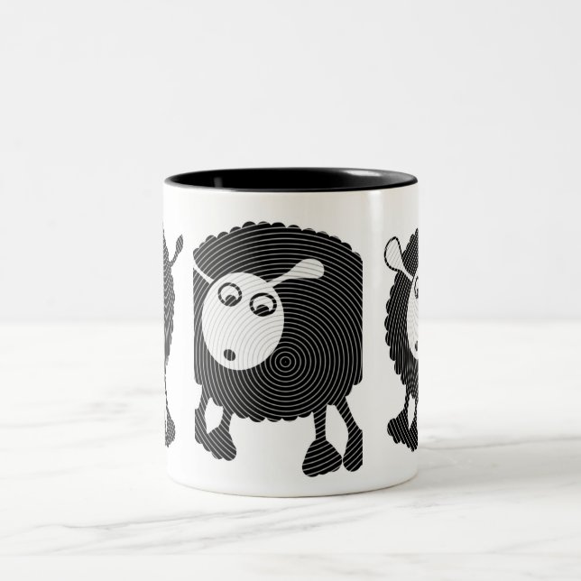 Bicolor Taza de café de las ovejas negras (Centro)