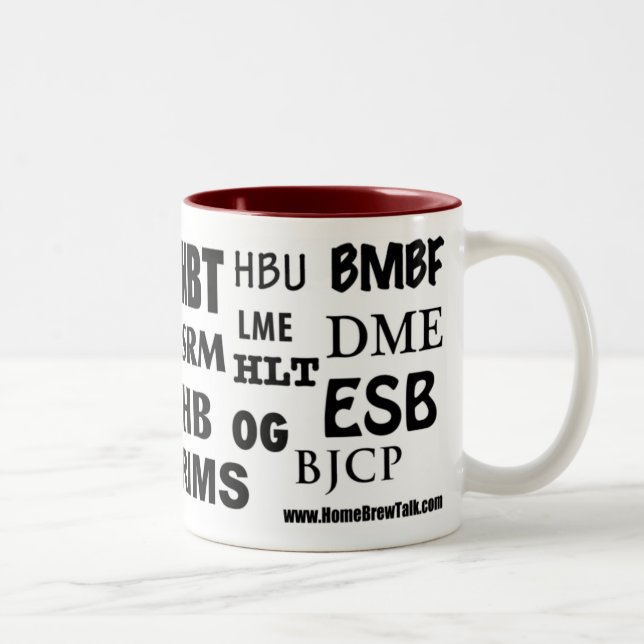 Bicolor Taza de café de las siglas (Derecha)